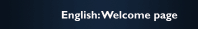 English: Welcome page